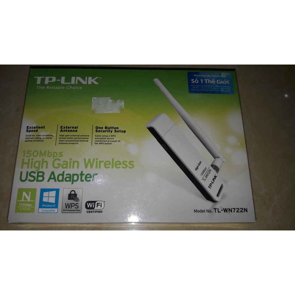 Bộ thu WIFI TL-WN722N Full box (cũ)