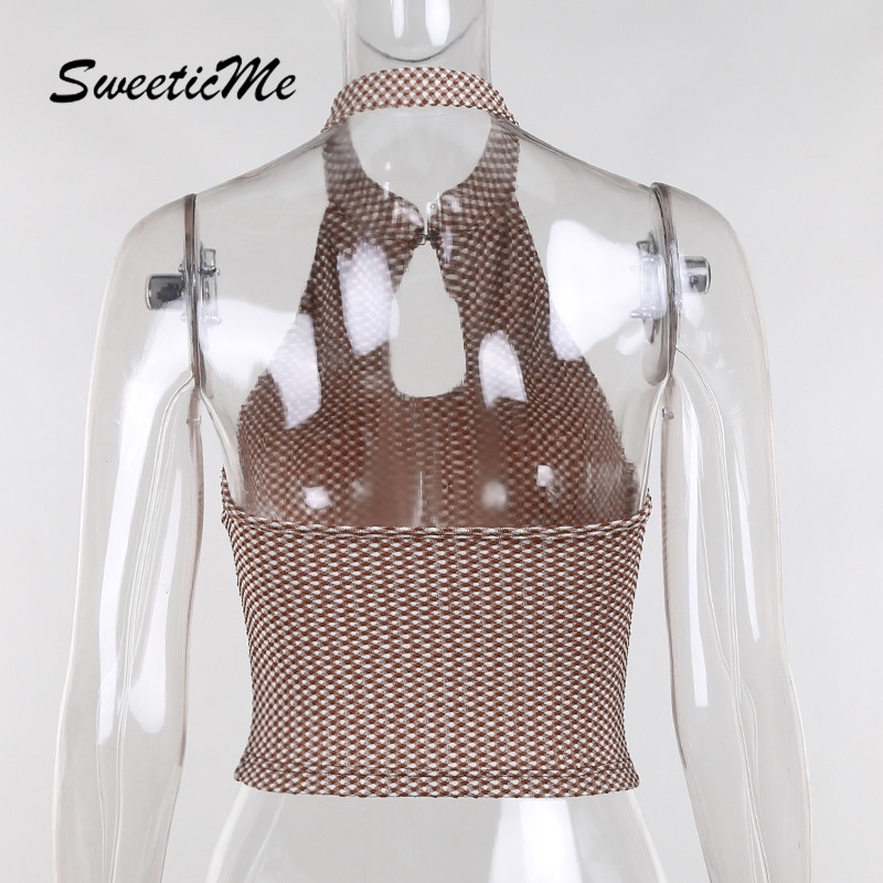 Áo Dệt Kim Hai Dây Sweeticme Màu Tương Phản Thời Trang Cho Nữ 2021 | BigBuy360 - bigbuy360.vn