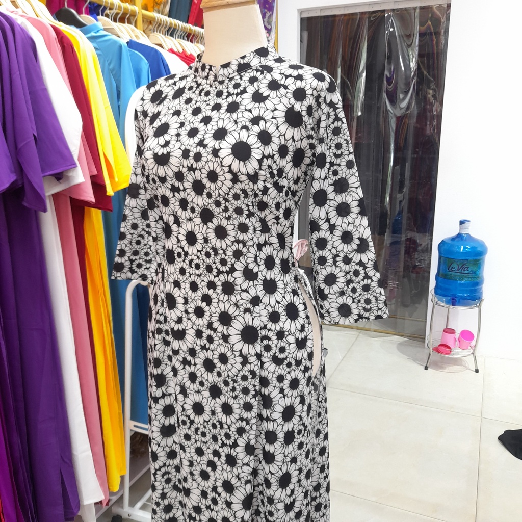 Áo Dài Thiên An, Áo Dài Thiết Kế 2022 In 3D. Mẫu H71