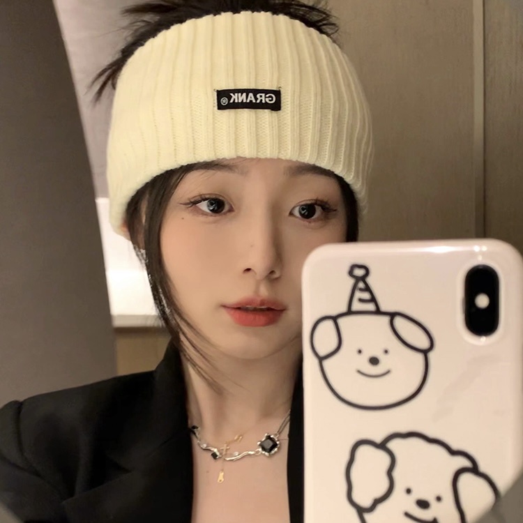 Băng đô MU GUA ZHI PIN dệt kim có 3 màu đen/xám/be