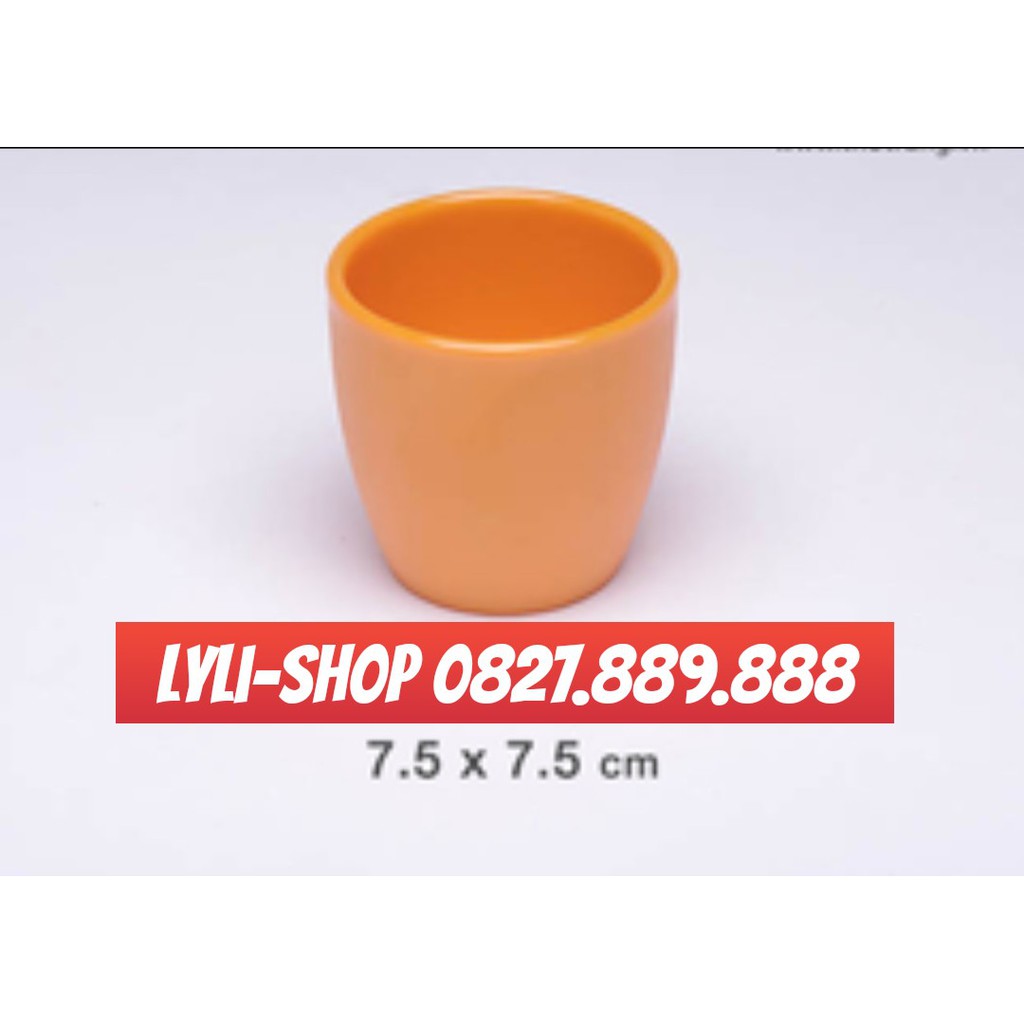 Ly Lùn Uống Nước Đủ Màu Melamine Nhám Rớt Không Bể 200ml Thái Lan