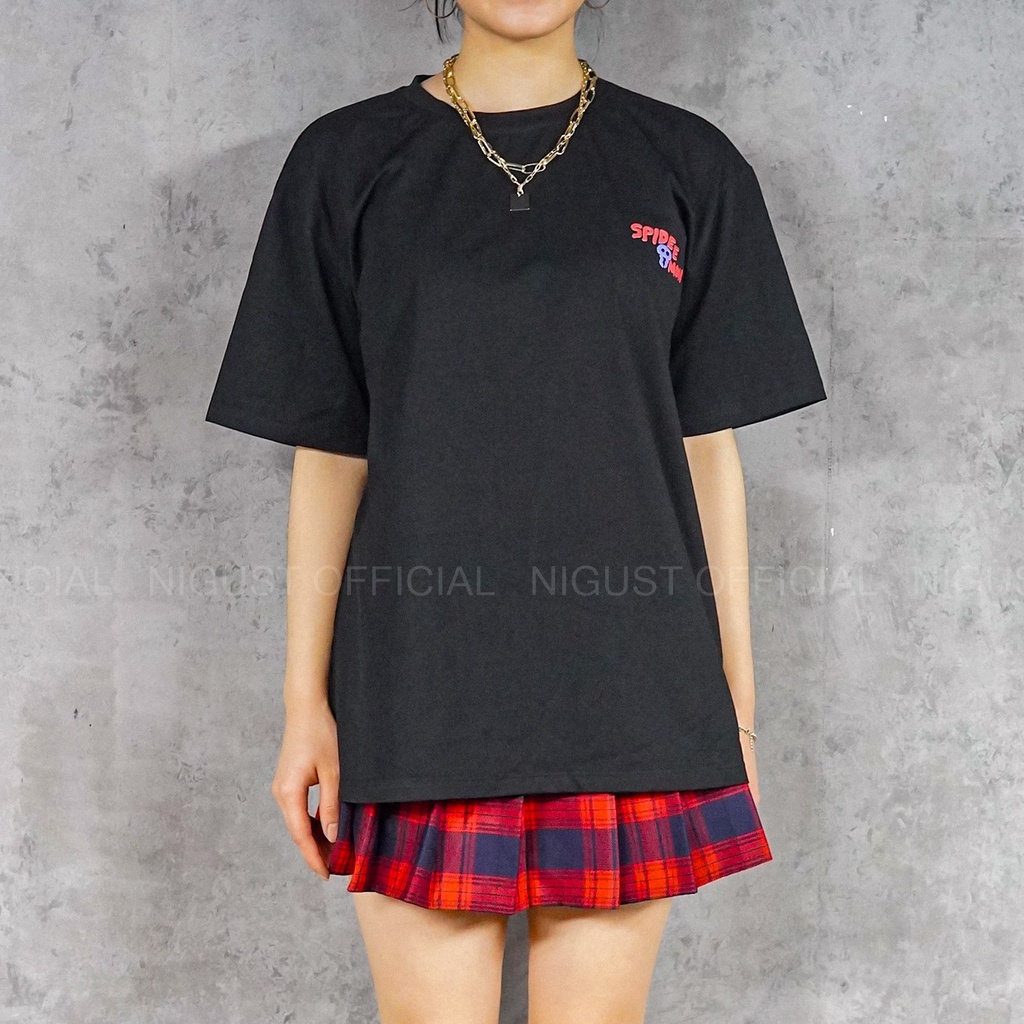 Áo Thun Unisex Nigust Local Brand  Spidee Mon N003 oversize tay lỡ form rộng vải cotton cao cấp co dãn 4 chiều