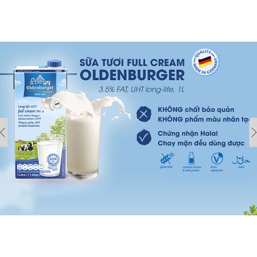 Sữa tươi nguyên kem Oldenbuger 1L