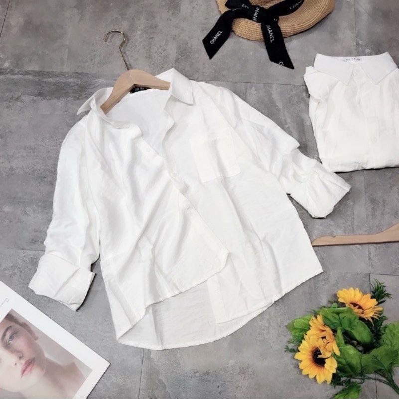 Áo sơmi trắng dài tay BIGSIZE 55 ĐẾN 90 KÝ