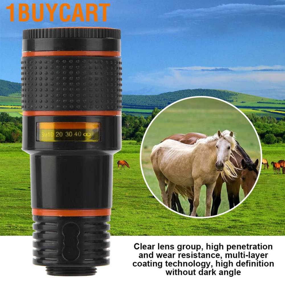 1buycart Phone Telephoto Lens  Professional Cell Camera Len Universal Telescopic Focusing for Tablet