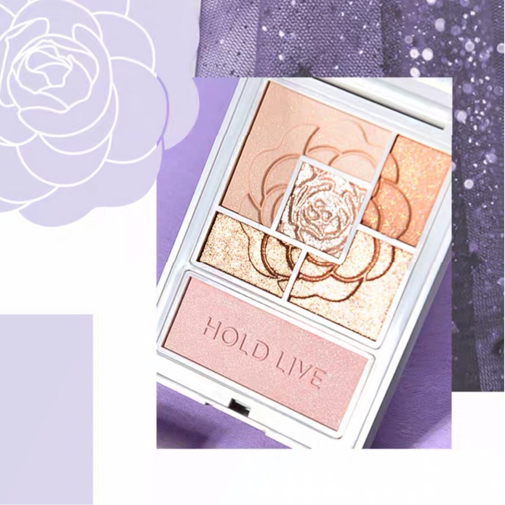 Bảng phấn mắt 6 màu HOLD LIVE kèm phấn má highlight Favorite Silk Satin Eyeshadow tông cam đào hồng đất HL399 HLIV68 | BigBuy360 - bigbuy360.vn