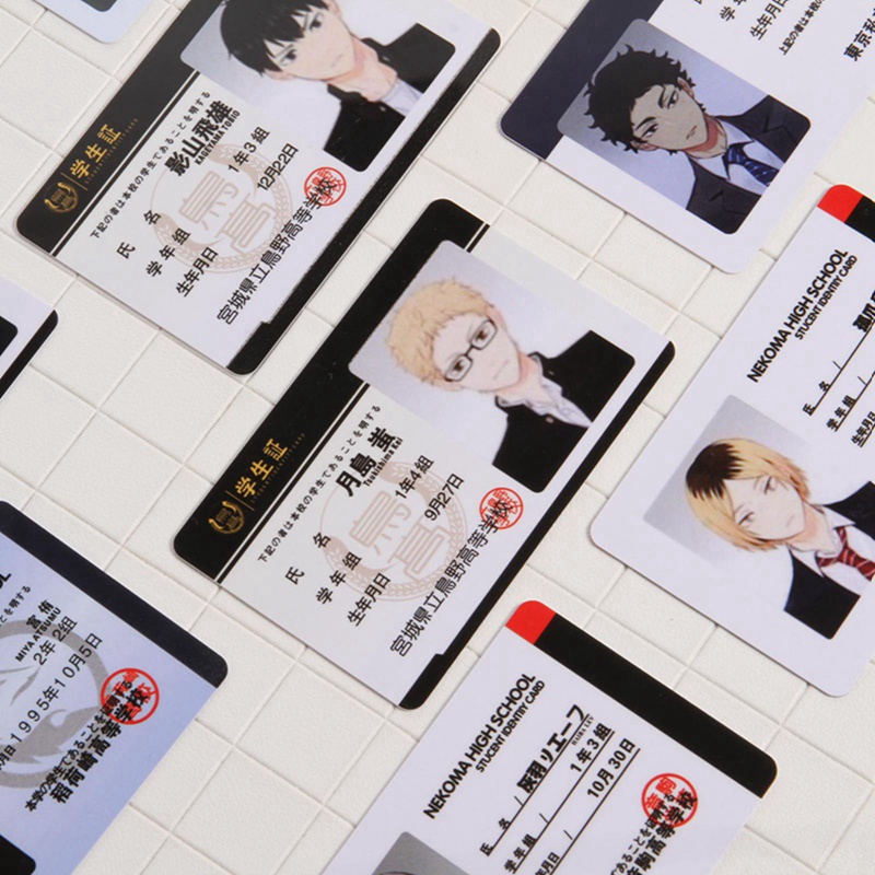 Thẻ ID hình nhân vật anime trong Haikyuu bằng PVC xinh xắn
