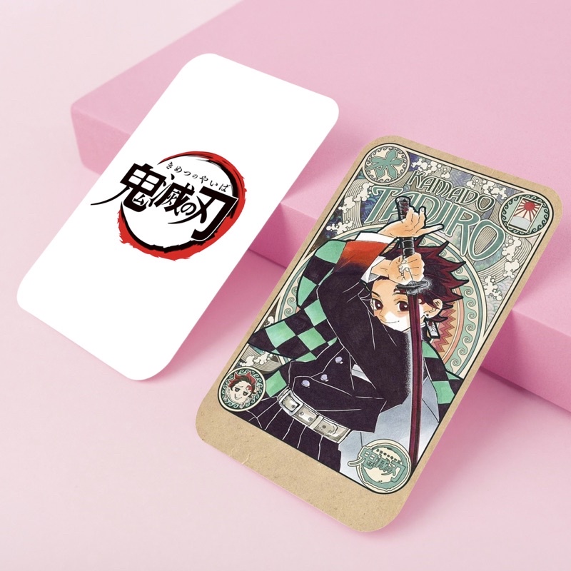Bộ 13 Card Bo Góc Anime KIMETSU NO YAIBA - Demon Slayer nhân vật Tanjiro, Nezuko, Inosuke, Zenitsu, Kochou Shinobu