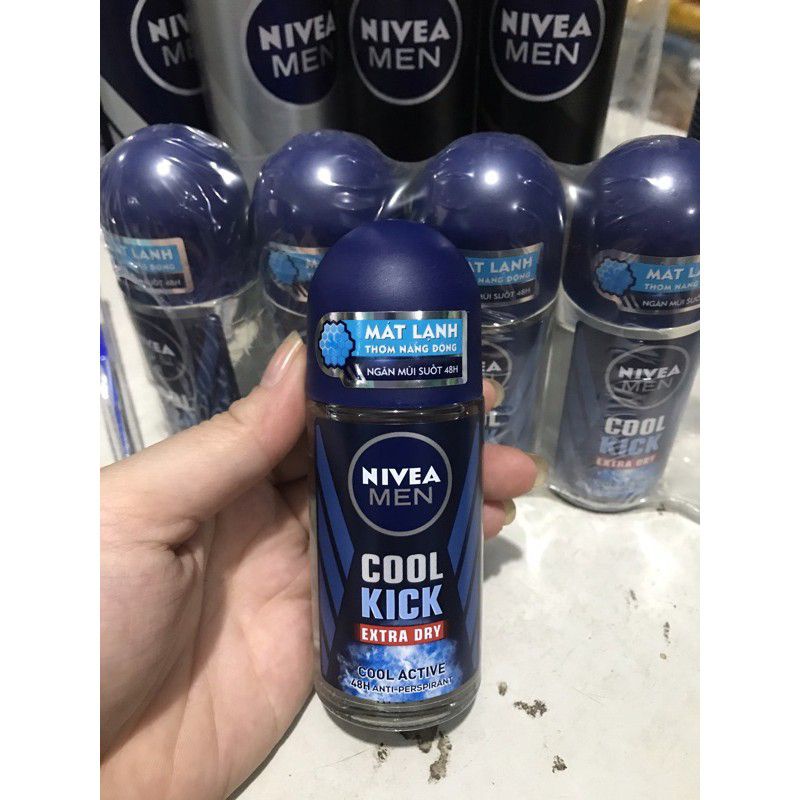 Lăn ngăn mùi NIVEA MEN Cool Kick Mát Lạnh 50ml