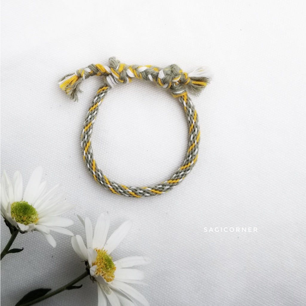 Vòng tay, vòng chân kumihimo bằng chỉ l Vòng chỉ handmade