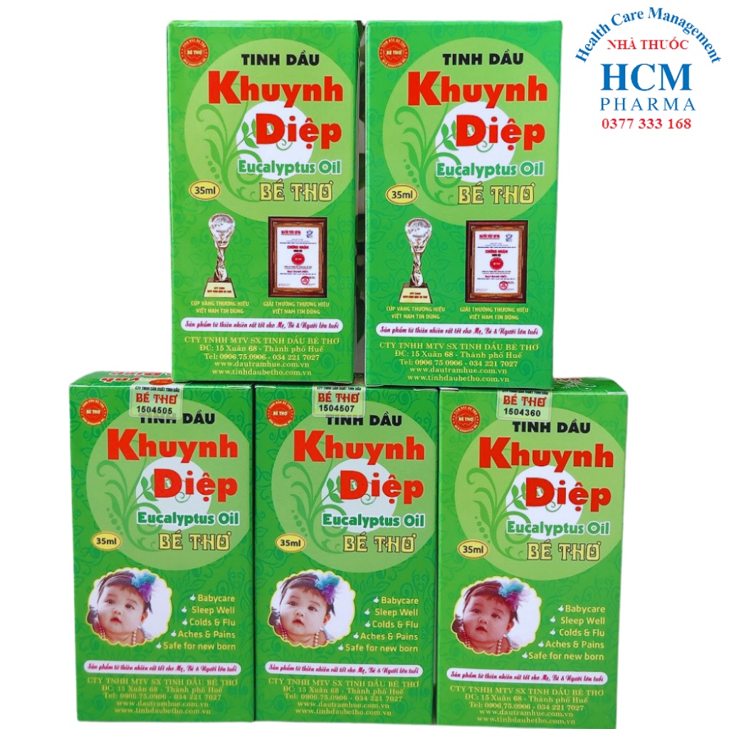 Tinh dầu khuynh diệp cho Bé Thơ chai 35 ml giúp bé ngủ ngon thông mũi HCM16