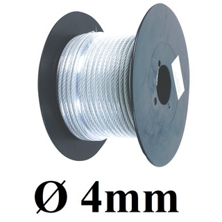 Dây cáp thép bọc nhựa Ø [ 4mm ] dài 1 mét – 1000 mét