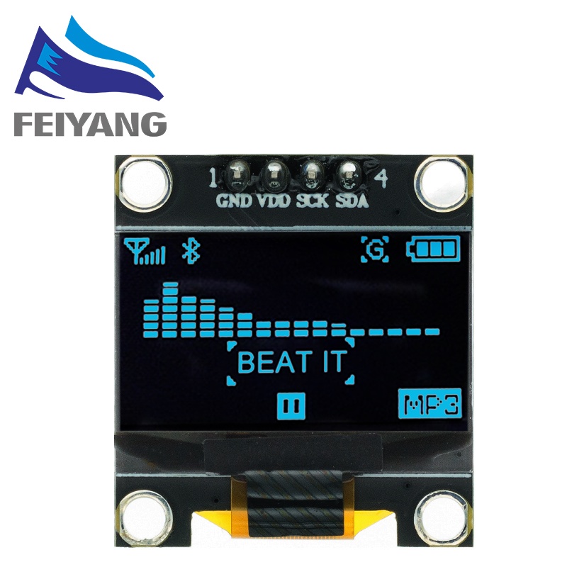 Bảng Mạch Màn Hình OLED SSD1306 12864 0.96 inch IIC SPI Serial 7/4Pin Trắng/Xanh Dương/Vàng Cho Arduino