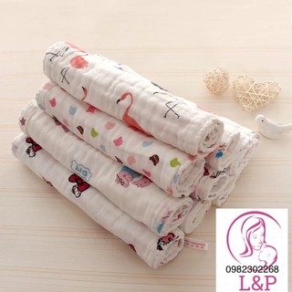 Khăn xô sữa hoa trẻ sơ sinh 4 lớp