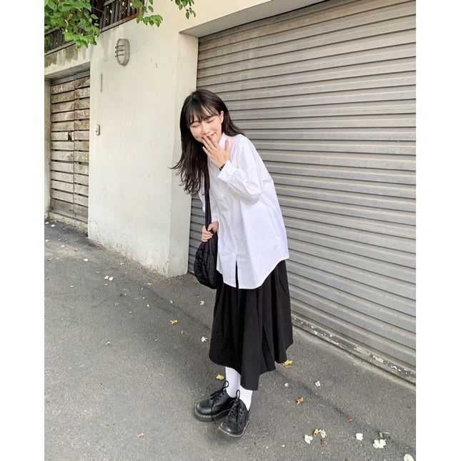 Chân váy dáng dài chất mặt nhung dày dặn không nhăn