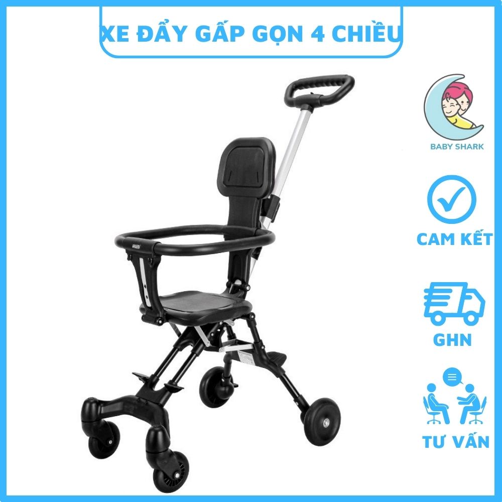 Xe Đẩy 4 Bánh Gấp Gọn Dễ Dàng, Xe Đẩy Du Lịch Cho Bé