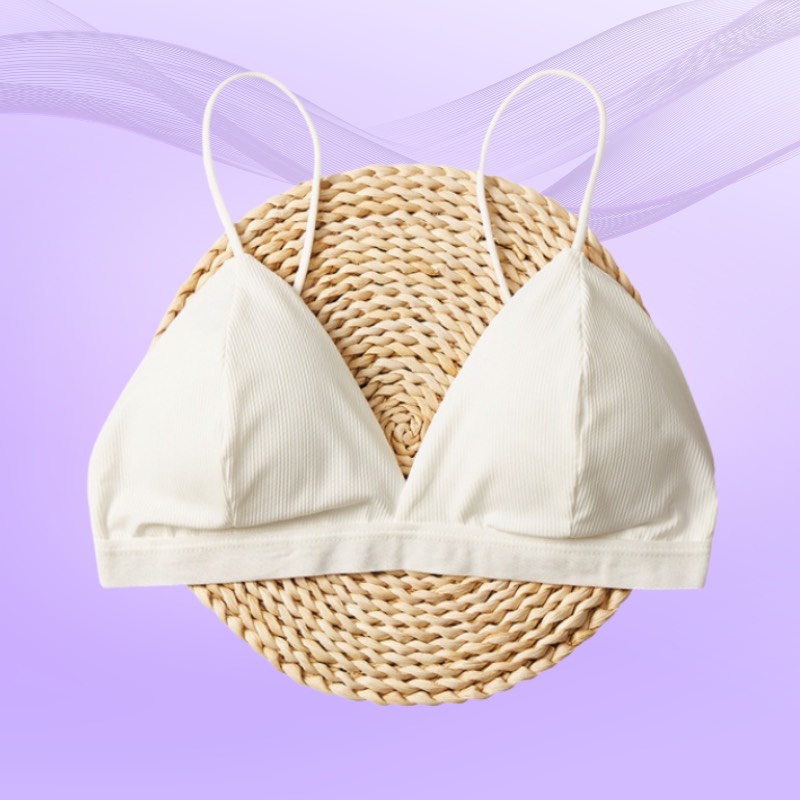 Áo lót ngực đệm mỏng cototn gân tăm siêu xinh DORIS - 812