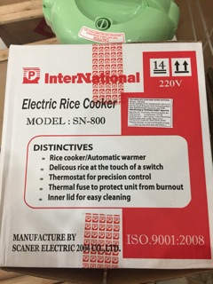 Nồi cơm điện International SN-800 0.8L