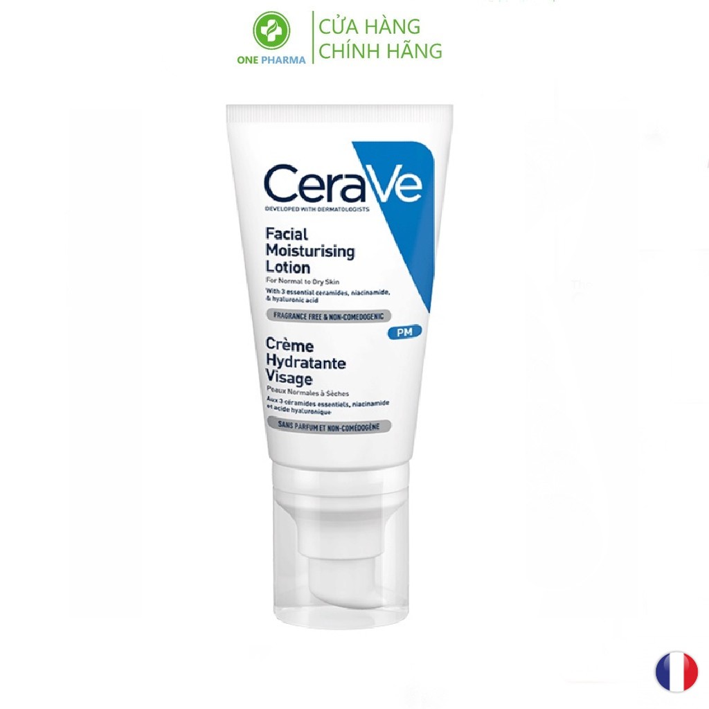 Sữa dưỡng ẩm ban đêm Cerave PM Facial Moisturiz Lot 50ml ( Bản Pháp)