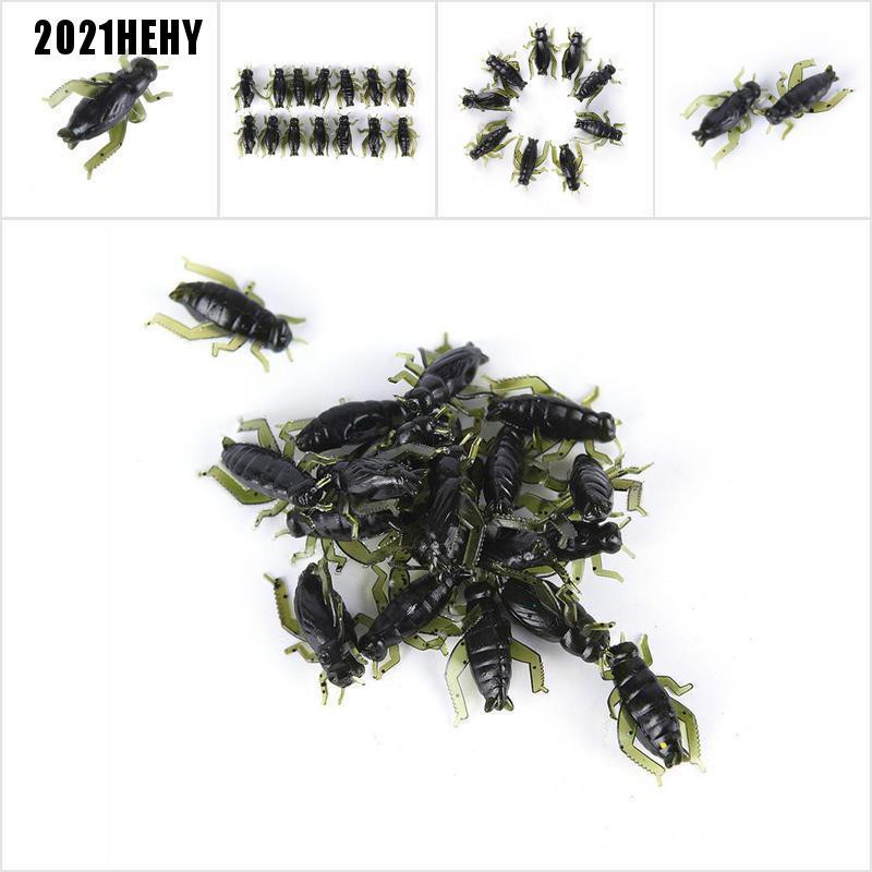 [2021HE] 20Pcs Soft Fishing Lures Pesca Lightweight Cricket Insect Lure Simulation Baits #HY