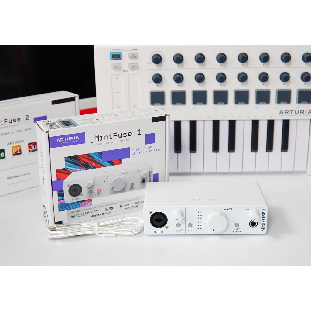 Arturia Mini Fuse 1 - Màu trắng - Soundcard thu âm, livestream chất lượng cao