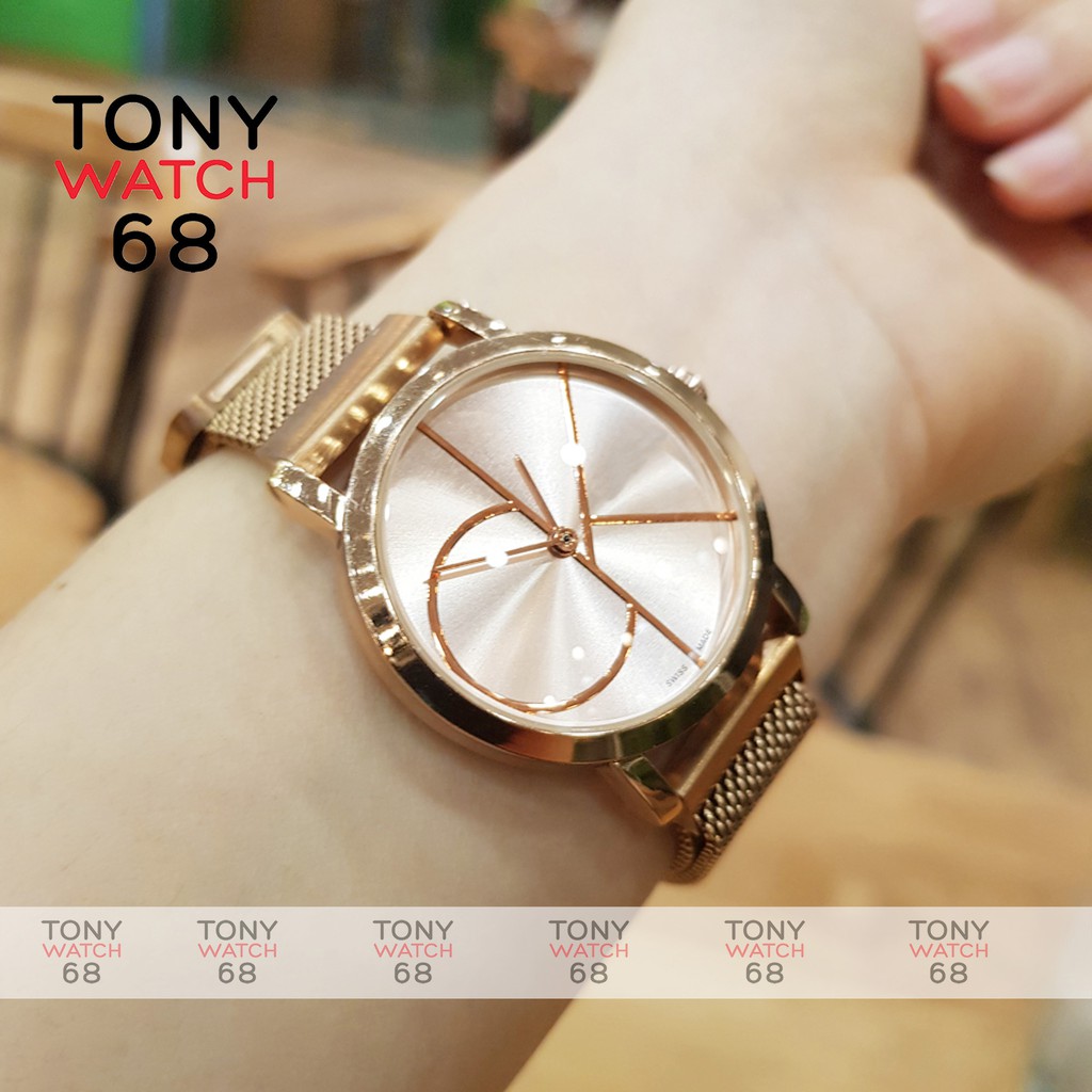 Đồng hồ nữ GK dây nam châm vàng hồng mặt đơn giản chống nước chính hãng Tony Watch 68