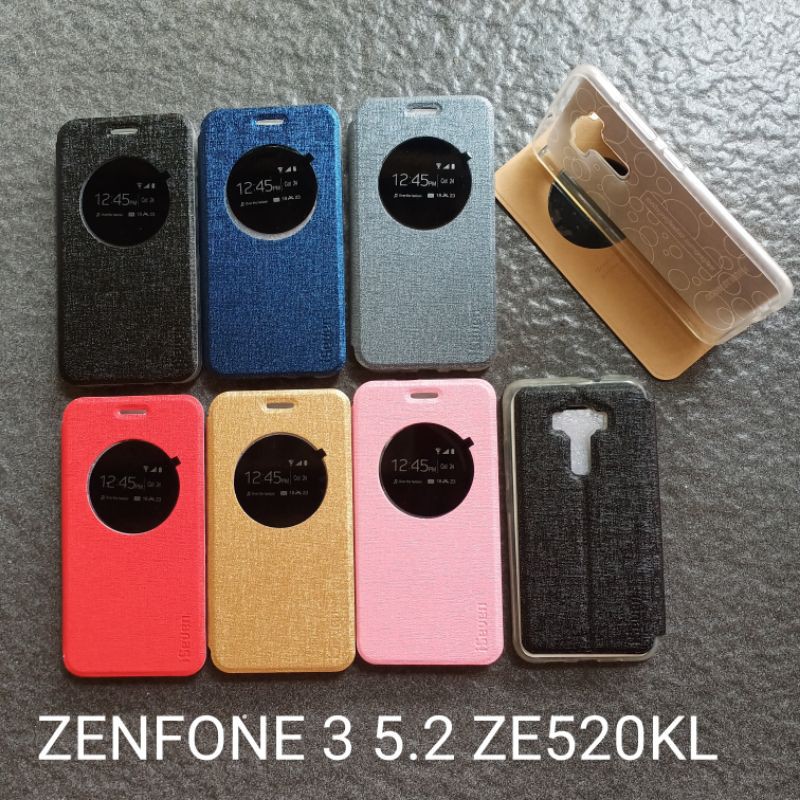 Bao Da Điện Thoại Nắp Lật Cho Zenfone 3 5.2 Ze520kl / Zenfone 4 Max Pro 5.5 Zc554kl Ốp