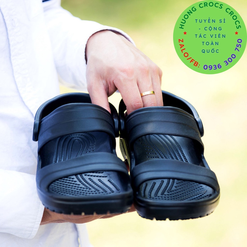 DÉP SANDAL CROCS CLASSIC CHO NAM MÀU XANH NAVY CHUẨN XỊN FULL BOX