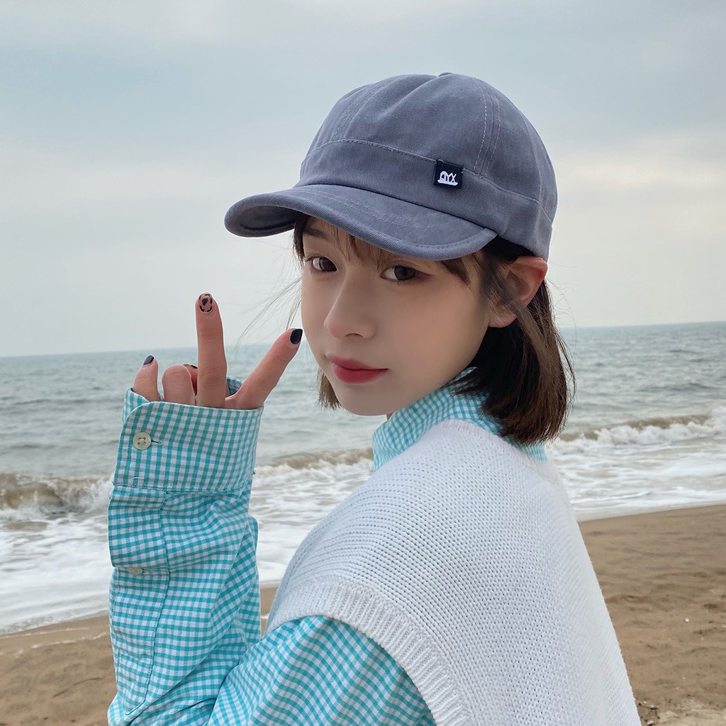 Mũ Bóng Chày Mềm Vành Ngắn Phong Cách Hip Hop Nhật Bản Cho Nam Và Nữ