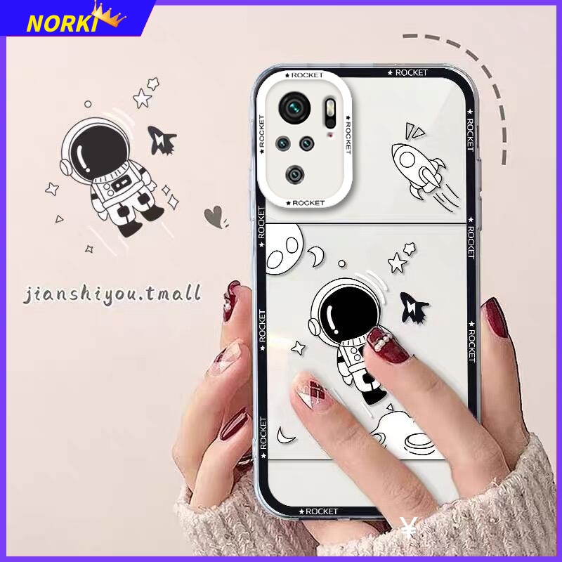 Ốp Điện Thoại Silicone Mềm Họa Tiết Phi Hành Gia Hoạt Hình Cho Xiaomi Redmi 10 10C 9 9A 9C 9T Note 11 11S 10 10S 9 9S 8 ProLens
