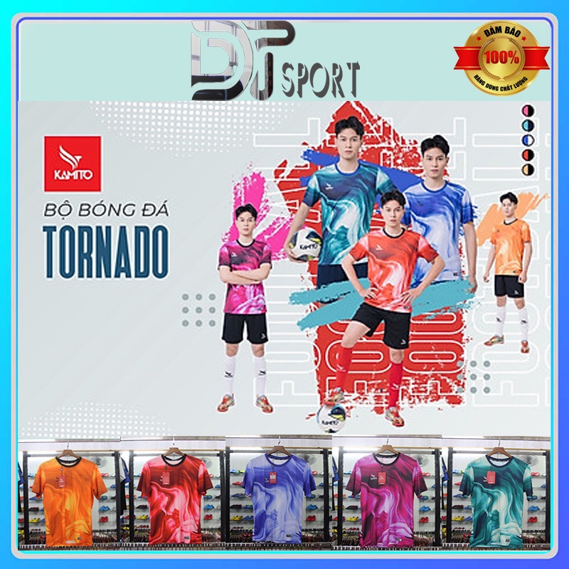 QUẦN ÁO BÓNG ĐÁ KAMITO TORNADO CHÍNH HÃNG . áo không logo - Chất vải cao cấp, bền, thoáng