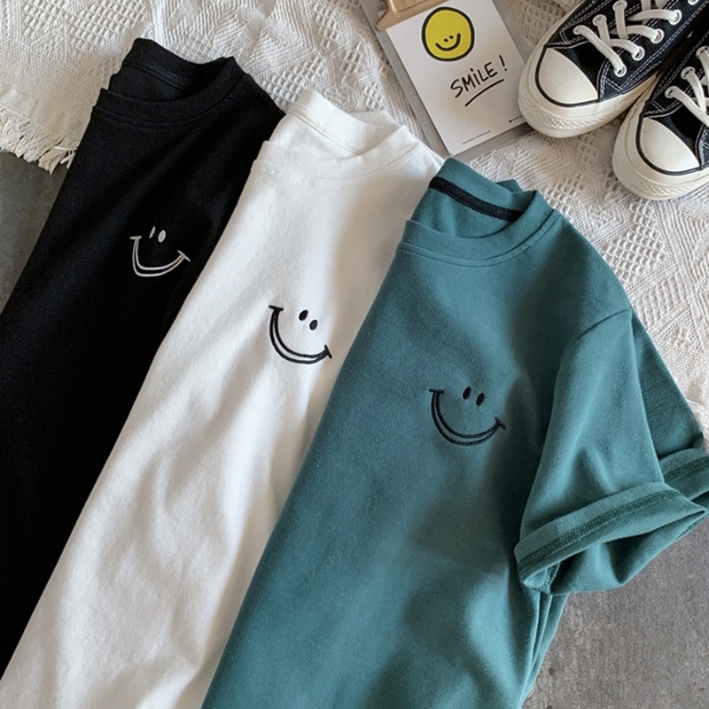 Áo thun SUXI tay ngắn cổ tròn thiết kế đơn giản xinh xắn cho nữ