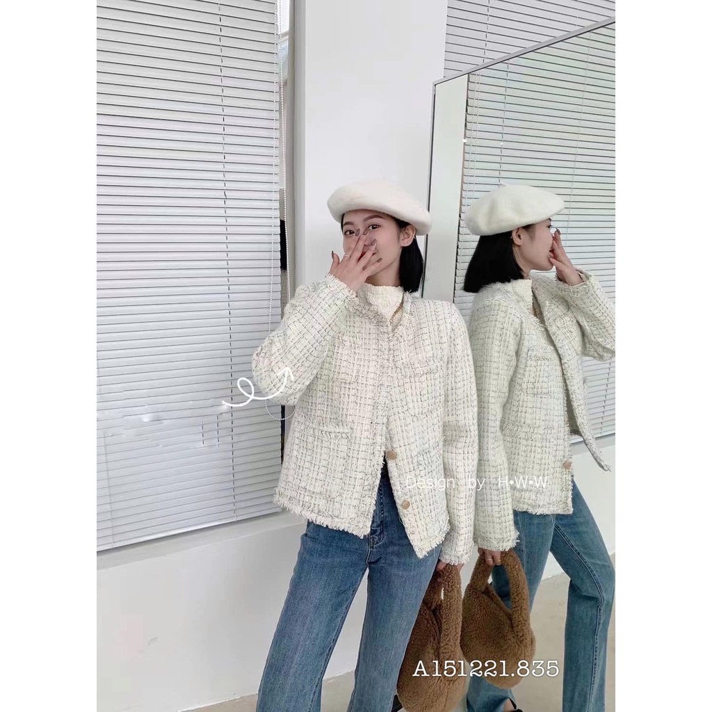 ÁO KHOÁC DẠ VIỀN TUA RUA 4 TÚI