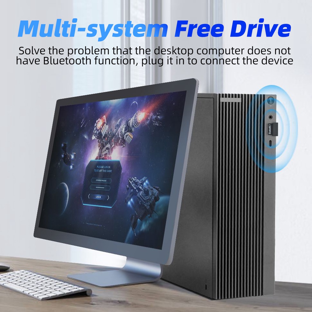 Usb GUUGEI nhận tín hiệu Bluetooth 5.1 cho loa laptop