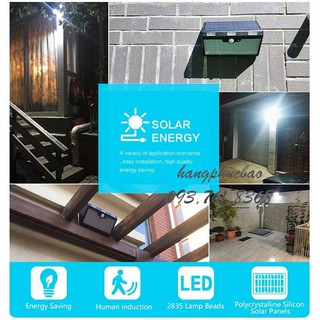 Đèn cảm ứng năng lượng mặt trời 66 led 12W có remote điều khiển
