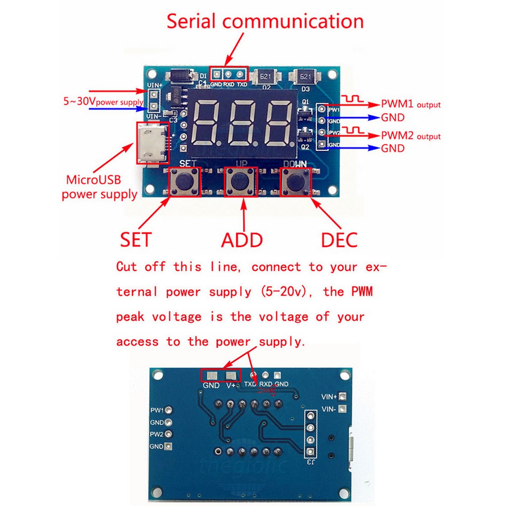 Mạch Phát Xung PWM 2 Kênh Hiển Thị LED 7 Đoạn | BigBuy360 - bigbuy360.vn