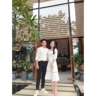 SET ÁO VÁY NAM NỮ CHỤP HÌNH, SET ĐỒ ĐÔI CÓ HÌNH THẬT