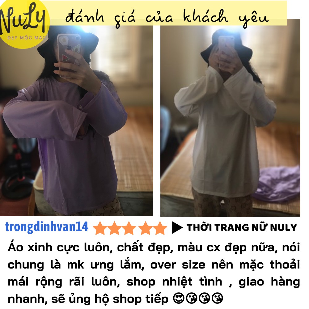 Áo Thun Trơn Dài Tay Unisex Basic Nhiều Màu Form Rộng Ulzzang, Kiểu Dáng KOREA NULY, ATND