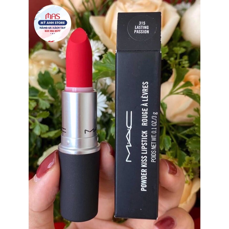 Son MAC Powder Kiss Lipstick Màu 315 Lasting Passion