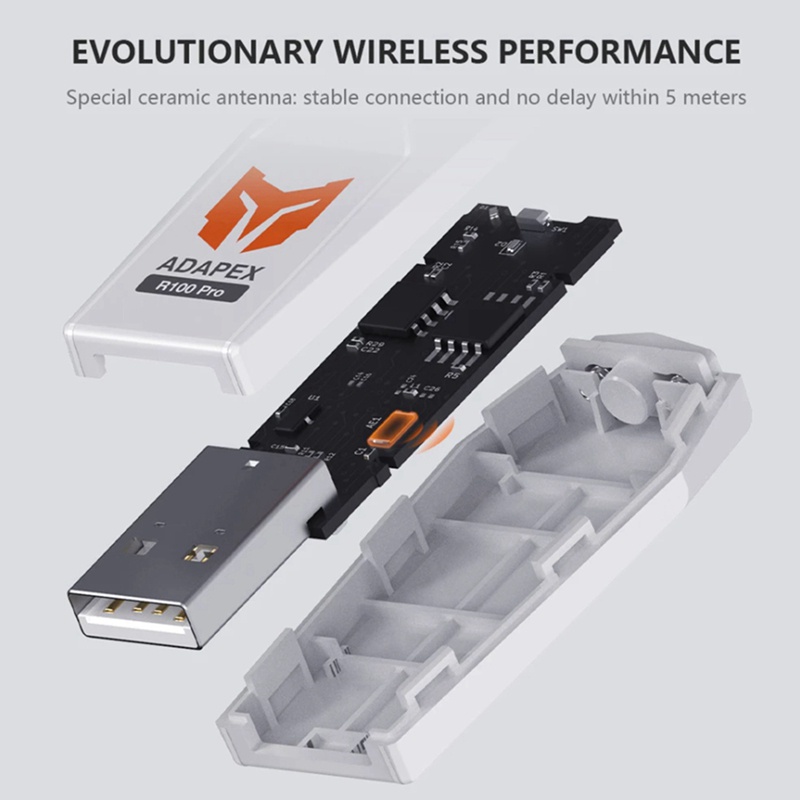 R100 PRO USB Receiver Wireless Adapter Gamepad Converter for PS4 PS5 Xbox Series Switch Controller Bluetooth Adapter