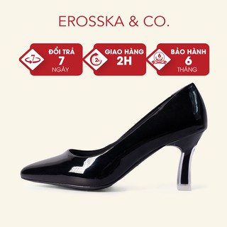 Erosska - Giày cao gót mũi nhọn cơ bản cao 7cm màu đen _ EP006