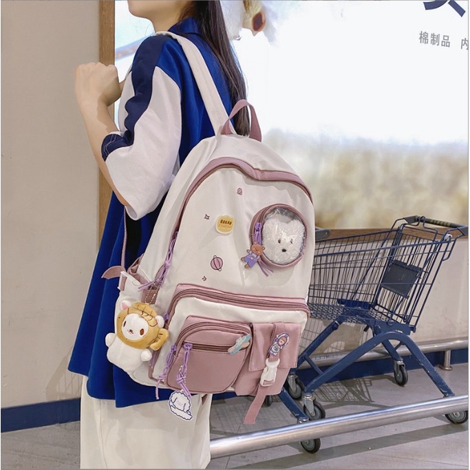 Balo ulzzang nam nữ đi học chống thấm túi nhỏ giá rẻ (không kèm móc bò) BAG U GOC295