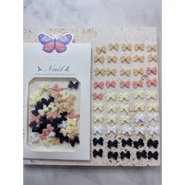 phụ kiện charm nơ charm gấu charm hoạt hình mix mẫu gắn móng tay nail hot mới