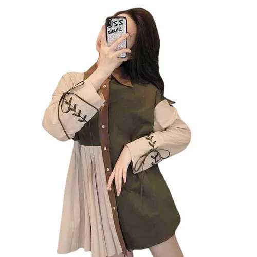 Sơ mi nữ đẹp, Váy sơ mi dáng dài phong cách Hàn Quốc C10 | BigBuy360 - bigbuy360.vn