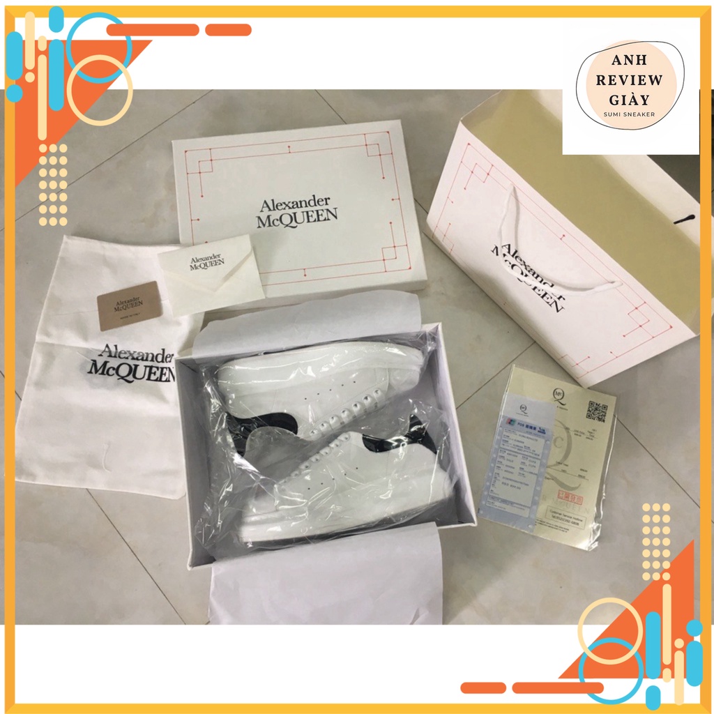 📢 Giày Thể Thao, Giày Sneaker Mc Queen MCQ Nhung Đen Dây Lụa