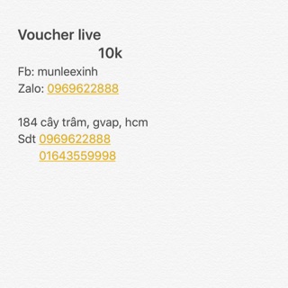 Voucher hỗ trợ khách mua live