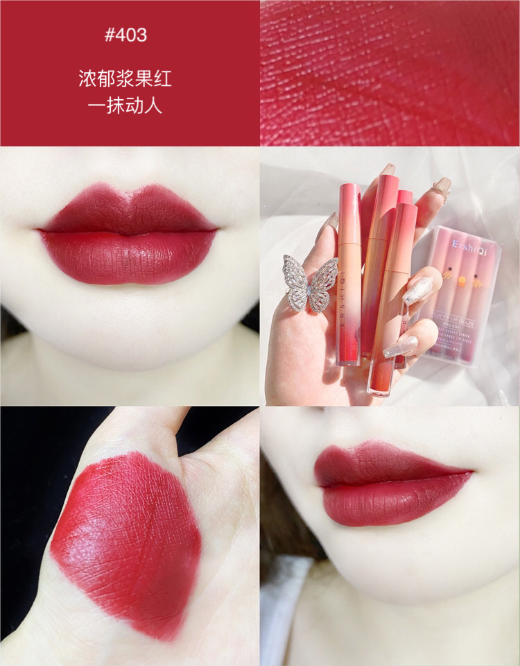 [Hàng mới về] Son Môi Trang Điểm Màu Nhung Lì Không Phai Không Dính Cốc | BigBuy360 - bigbuy360.vn