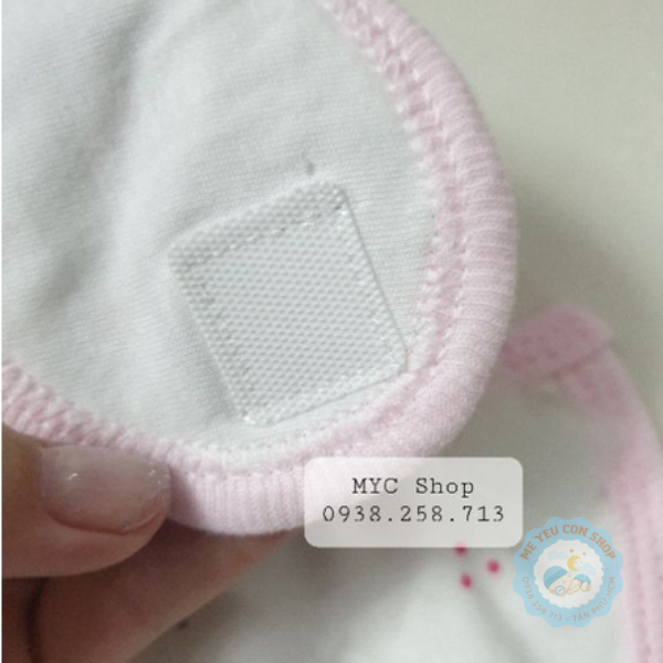 [BB81] Yếm Dán Sơ sinh cotton 2 lớp in hình cute BABIBOO