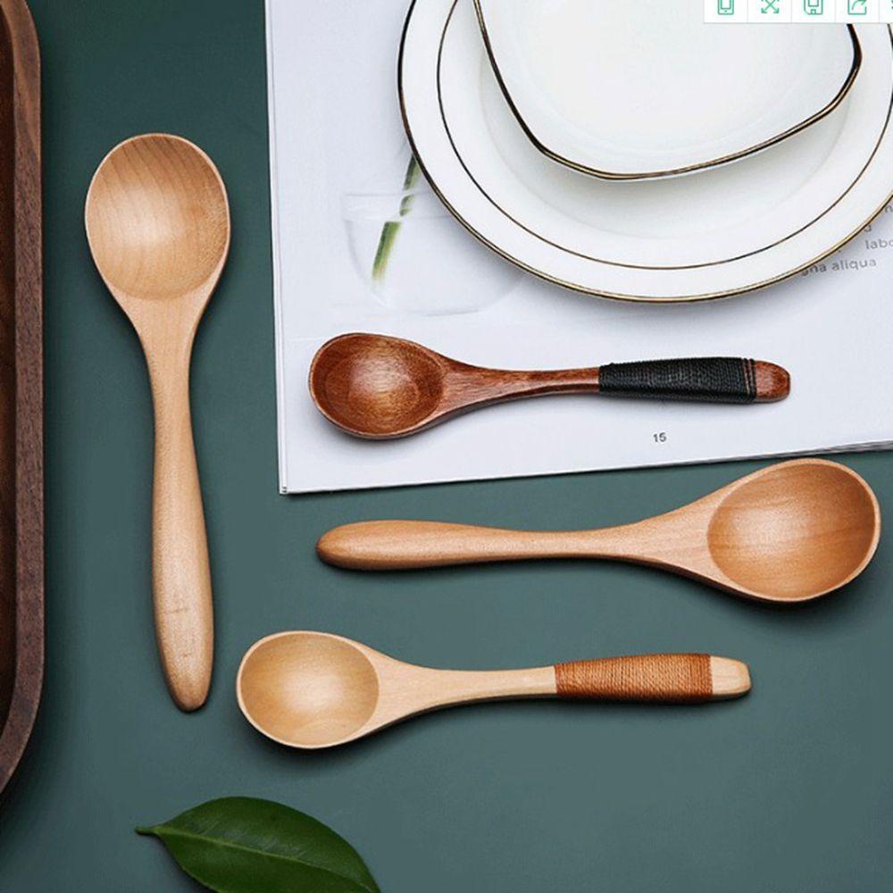 YIYU Muỗng Gỗ Khuấy Cà Phê / Trà / Món Tráng Miệng Bền Bỉ