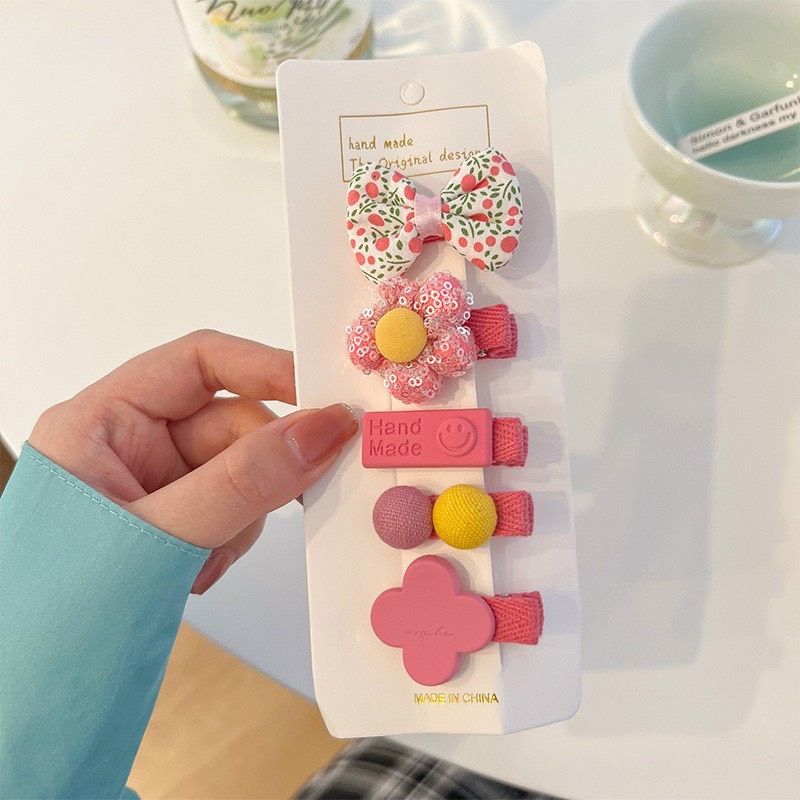 Set 5 kẹp tóc cho bé phong cách Hàn Quốc BQSHOP